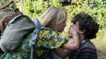 Evelyn (Emily Blunt) and Marcus (Noah Jupe) brave the unknown in "A Quiet Place Part II.” photo courtesy Paramount Pictures