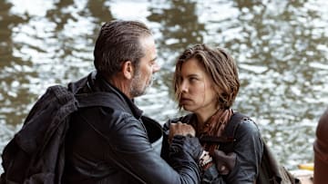 Lauren Cohan as Maggie Rhee, Jeffrey Dean Morgan as Negan - The Walking Dead: Dead City _ Season 1, Episode 6 - Photo Credit: Peter Kramer/AMC