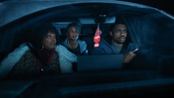 (L to R) Vanessa Calloway as Anita, Naté Jones as Bri, and Vince Staples as Vince Staples in Episode 202 of The Vince Staples Show