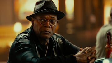 Samuel L. Jackson as Russell Lee Washington Jr. in the Paramount+ original series TULSA KING. Photo Credit: Brian Douglas/Paramount+. ©2025 Viacom International Inc. All Rights Reserved.