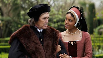 MASTERPIECE
Wolf Hall: The Mirror and the Light

Episode Three: Defiance
Sunday, April 6, 2025 at 9/8c on PBS
Rebels in the North demand Cromwell’s head and a return to the old Catholic ways. With King Henry VIII beginning to contemplate his chief adviser’s failings, Cromwell withdraws from court and receives unexpected news from across the sea.

Shown L-R: Mark Rylance (Thomas Cromwell), Maisie Richardson-Sellers (Bess Oughtred)

Photographer: Nick Briggs 

For editorial use only.

© Playground