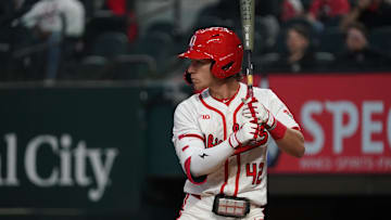 Feb 28, 2025; Arlington, TX, USA; The Auburn Tigers and Ohio State Buckeyes play a game during the Amegy Bank College Baseball Series presented by Kubota Weekend 3 at Globe Life Field. Mandatory Credit: Raymond Carlin III-Imagn Images