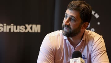 Mar 26, 2024; Orlando, FL, USA;   Philadelphia Eagles head coach Nick Sirianni speaks to media during the NFL annual league meetings at the JW Marriott. Mandatory Credit: Nathan Ray Seebeck-USA TODAY Sports