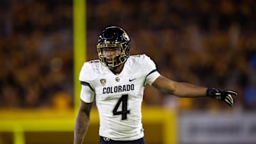 Oct 7, 2023; Tempe, Arizona, USA; Colorado Buffaloes wide receiver Javon Antonio (4) against the Arizona State Sun Devils at Mountain America Stadium. Mandatory Credit: Mark J. Rebilas-Imagn Images