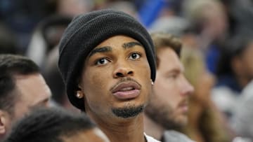 Apr 11, 2025; Minneapolis, Minnesota, USA; Brooklyn Nets center Nicolas Claxton (33) watches as his team plays the Minnesota Timberwolves in the third quarter at Target Center. Mandatory Credit: Bruce Kluckhohn-Imagn Images