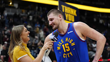 Jokic hit a wild three-quarters court shot that you have to see to believe