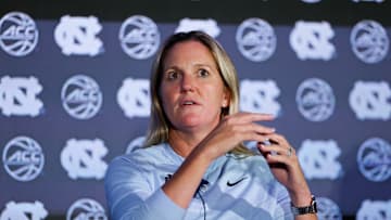 Head coach Courtney Banghart at the 2025 ACC Tipoff 