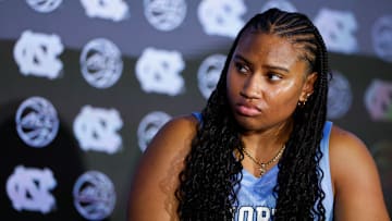 Junior Reniya Kelly at the 2025 ACC Tipoff