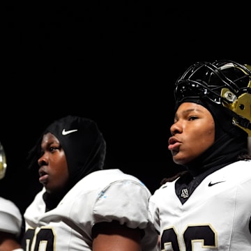 Oct 31, 2025; Graniteville, South Carolina, USA; North Augusta celebrates after the Midland Valley and North Augusta high school football game at Midland Valley High School. North Augusta won 42-29. Mandatory Credit: Katie Goodale - Augusta Chronicle/USA TODAY NETWORK