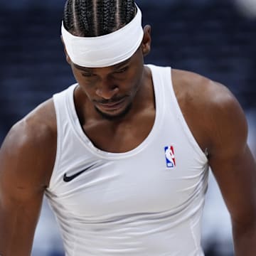 Oklahoma City Thunder guard Shai Gilgeous-Alexander before Game 3 against the Denver Nuggets.
