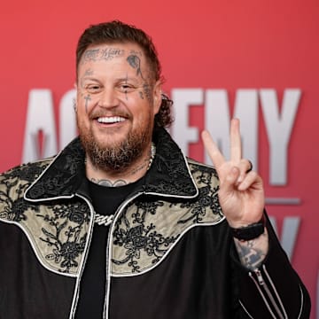 Jelly Roll arrives on the red carpet before the 60th Academy of Country Music Awards at the Ford Center at The Star in Frisco, Texas, Thursday, May 8, 2025.