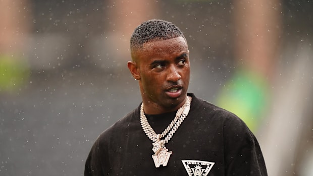 Colorado Buffaloes video producer Deion Sanders Jr. during a spring game event at Folsom Field. 