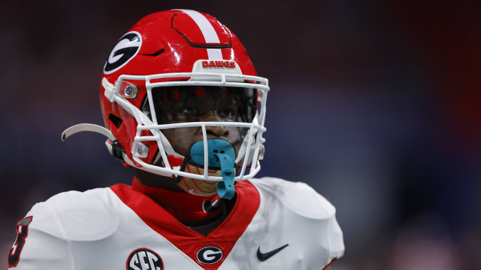 Georgia CB Kamari Lassiter during 2023 SEC Championship - Georgia v Alabama