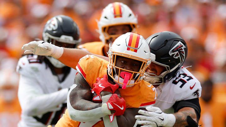 Bucky Irving, Nate Landman, Tampa Bay Buccaneers, Atlanta Falcons