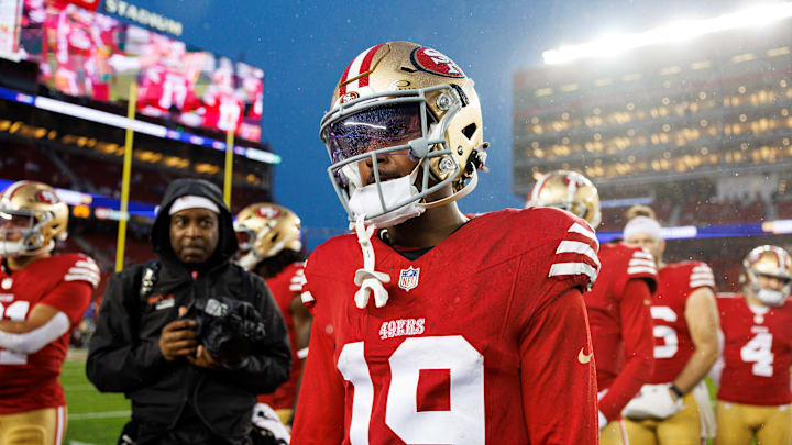 San Francisco 49ers wide receiver Jacob Cowing (19)