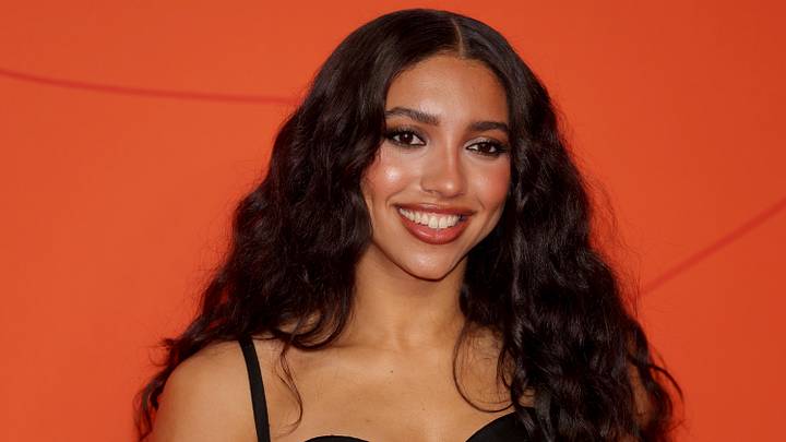 Apr 13, 2026; New York, NY, USA; Azzi Fudd poses for a photo on the orange carpet before the 2026 WNBA Draft at The Shed at Hudson Yards. Mandatory Credit: Brad Penner-Imagn Images