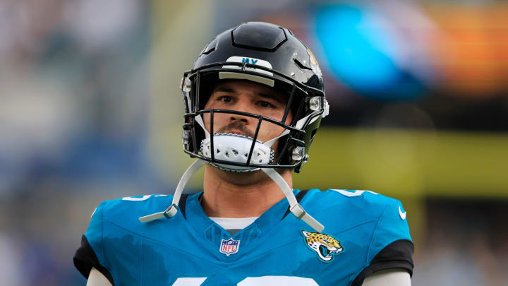 Jacksonville Jaguars long snapper Ross Matiscik (46) looks on before a preseason NFL football game Saturday, Aug. 10, 2024 at EverBank Stadium in Jacksonville, Fla. The Jacksonville Jaguars defeated the Kansas City Chiefs 26-13. [Corey Perrine/Florida Times-Union]