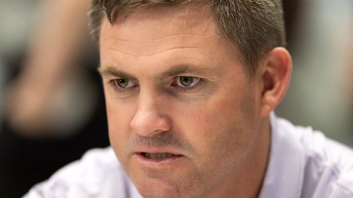 Mar 31, 2026; Phoenix, AZ, USA; Cincinnati Bengals head coach Zac Taylor during the 2026 NFL Annual League Meeting at the Arizona Biltmore. Mandatory Credit: Mark J. Rebilas-Imagn Images