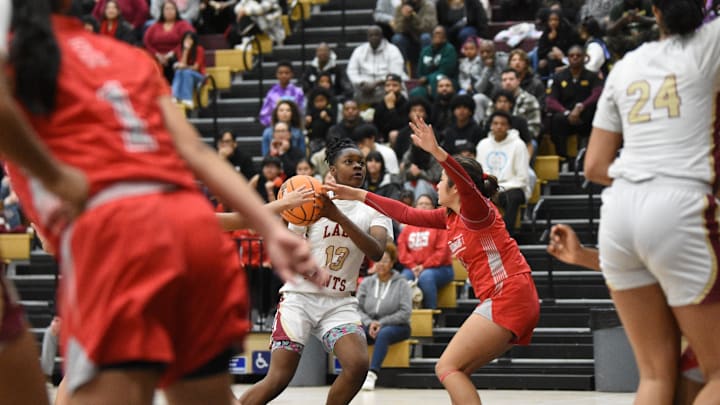 Adelanto ooks for an open shot during the second quarter in the CIF-Southern Section Division 5AA semifinals against Savanna Adelanto ooks for an open shot during the second quarter in the CIF-Southern Section Division 5AA semifinals against Savanna