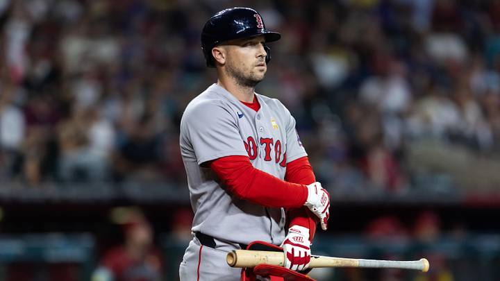 Sep 7, 2025; Phoenix, Arizona, USA; Boston Red Sox third baseman Alex Bregman against the Arizona Diamondbacks at Chase Field. Mandatory Credit: Mark J. Rebilas-Imagn Images