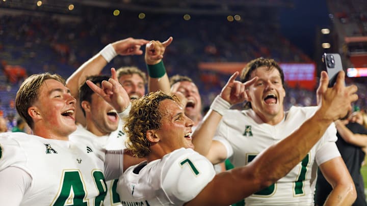 South Florida pulled out a stunning victory over Florida Saturday. South Florida pulled out a stunning victory over Florida Saturday.