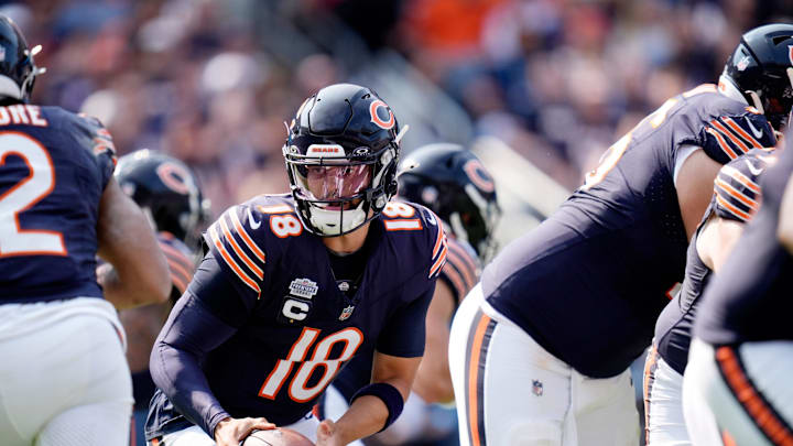 Chicago Bears quarterback Caleb Williams (18) in action against the Tennessee Titans. Mandatory Credit: Andrew Nelles/USA TODAY NETWORK via Imagn Images