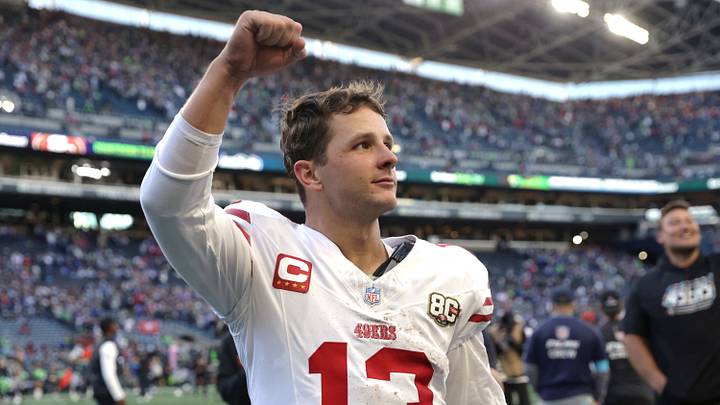 As MVP Odds Rise, Brock Purdy Card Market Surging (featured). Photo by ON SI Collectibles