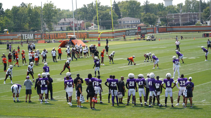 The Cleveland Browns host the Minnesota Vikings in joint practices from their team facility in Berea, Ohio