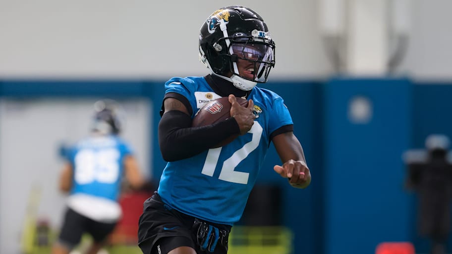 Jacksonville Jaguars wide receiver and cornerback Travis Hunter. | Corey Perrine/Florida Times-Union / USA TODAY NETWORK via Imagn Images