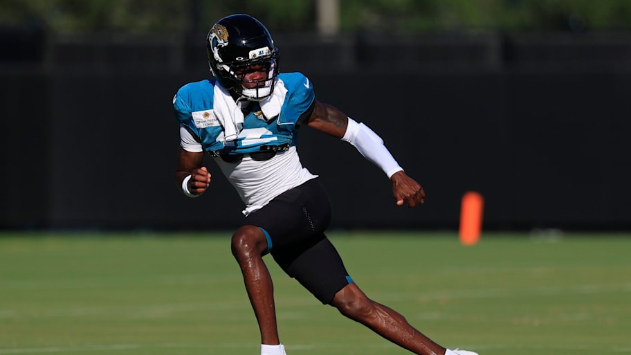 Jacksonville Jaguars wide receiver Travis Hunter is the highest rated rookie in Madden 26. | Corey Perrine/Florida Times-Union / USA TODAY NETWORK via Imagn Images