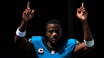 Jacksonville Jaguars cornerback Jourdan Lewis (2) reacts as he is introduced before an NFL football matchup at EverBank Stadium, Sunday, Sept. 21, 2025, in Jacksonville, Fla. 