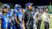 Carson Palmer on the sidelines while coaching his Santa Margarita football team; The Eagles have defeated national powers Corona Centennial and Mater Dei and now gets top-ranked St. John Bosco on Friday night