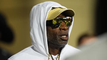 Sep 20, 2025; Boulder, Colorado, USA; Colorado Buffaloes head coach Deion Sanders before the game against the Wyoming Cowboys at Folsom Field.