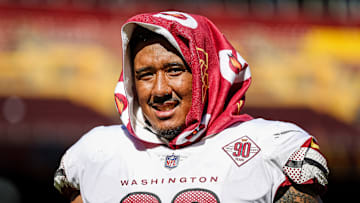 Washington Commanders offensive lineman Keith Ismael