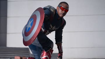 Anthony Mackie as Sam Wilson/Captain America in Marvel Studios' CAPTAIN AMERICA: BRAVE NEW WORLD. 