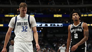 Cooper Flagg, Dylan Harper, San Antonio Spurs v Dallas Mavericks