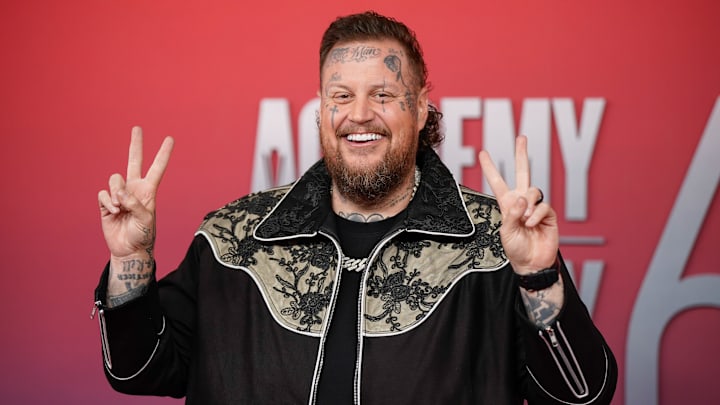 Jelly Roll arrives on the red carpet before the 60th Academy of Country Music Awards. Jelly Roll arrives on the red carpet before the 60th Academy of Country Music Awards.