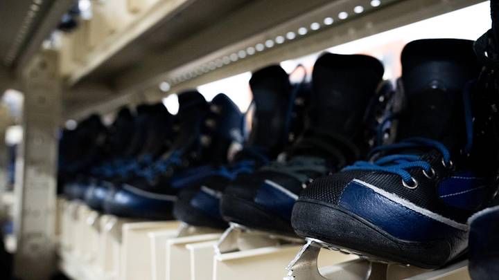 Ice skates available to rent at Centennial Sportsplex in Nashville on Friday, Nov. 17, 2025.