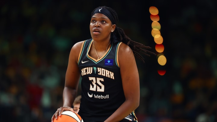 New York Liberty center Jonquel Jones.