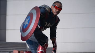 Anthony Mackie as Sam Wilson/Captain America in Marvel Studios' CAPTAIN AMERICA: BRAVE NEW WORLD. 
