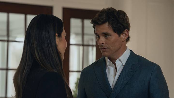 Olivia Munn and James Marsden in "Your Friends & Neighbors," premiering April 3, 2026 on Apple TV