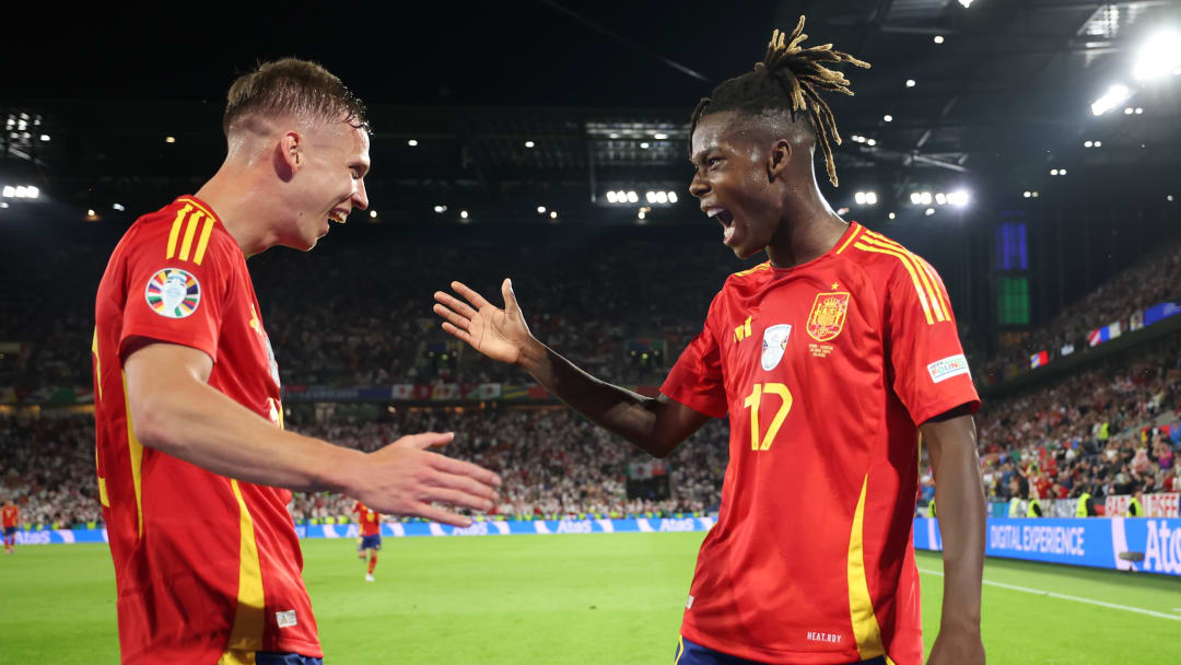 Nico Williams and Dani Olmo Celebration