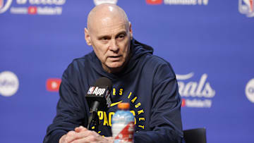 Indiana Pacers head coach Rick Carlisle during NBA Finals Media Day at Paycom Center. 