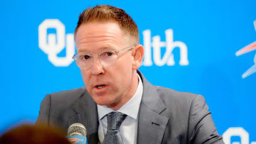 Thunder general manager Sam Presti speaks during an introductory press conference for the 2024 Thunder draft picks at Oklahoma Contemporary Arts Center in Oklahoma City, Saturday, June, 29, 2024.