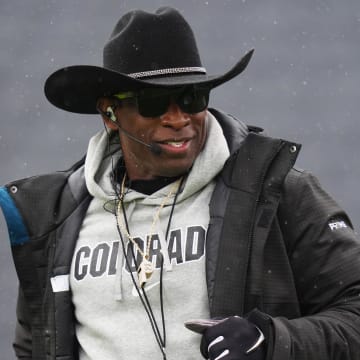 Apr 27, 2024; Boulder, CO, USA; Colorado Buffaloes head coach Deion Sanders during a spring game event at Folsom Field.