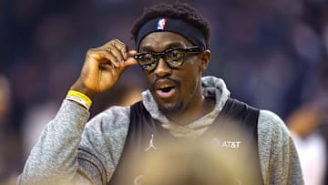 Feb 15, 2025; Oakland, CA, USA; Chuck’s Global Stars forward Pascal Siakam (43) of the Indiana Pacers interacts with fans during the NBA All Star-Practice at Oracle Arena. Mandatory Credit: Cary Edmondson-Imagn Images