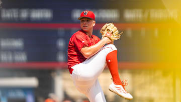 Left-handed pitcher Kyle Harrison gets ready to make a pitch for Triple-A Worcester on Aug. 7, 2025. Harrison is expected to be called up to the Boston Red Sox.