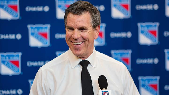 Apr 5, 2026; New York, New York, USA; New York Rangers head coach Mike Sullivan speaks to reporters after an 8-1 win against the Washington Capitals at Madison Square Garden. Mandatory Credit: Danny Wild-Imagn Images Apr 5, 2026; New York, New York, USA; New York Rangers head coach Mike Sullivan speaks to reporters after an 8-1 win against the Washington Capitals at Madison Square Garden. Mandatory Credit: Danny Wild-Imagn Images