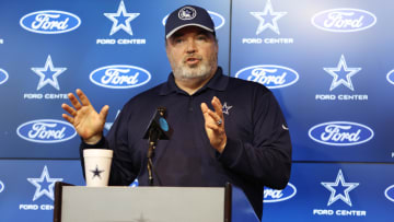 Jun 4, 2024; Frisco, TX, USA;  Dallas Cowboys head coach Mike McCarthy addresses the media before practice at the Ford Center at the Star Training Facility in Frisco, Texas.