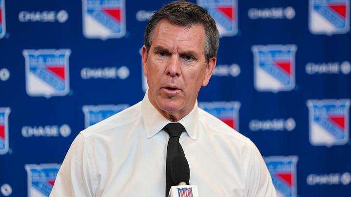 Apr 5, 2026; New York, New York, USA; New York Rangers head coach Mike Sullivan speaks to reporters after an 8-1 win against the Washington Capitals at Madison Square Garden. Mandatory Credit: Danny Wild-Imagn Images Apr 5, 2026; New York, New York, USA; New York Rangers head coach Mike Sullivan speaks to reporters after an 8-1 win against the Washington Capitals at Madison Square Garden. Mandatory Credit: Danny Wild-Imagn Images
